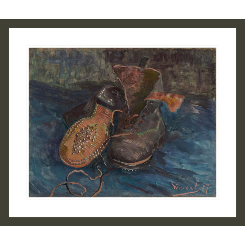 Une paire de bottes par Vincent van Gogh, impression giclée encadrée, H 23,5 po x l 27,8 po