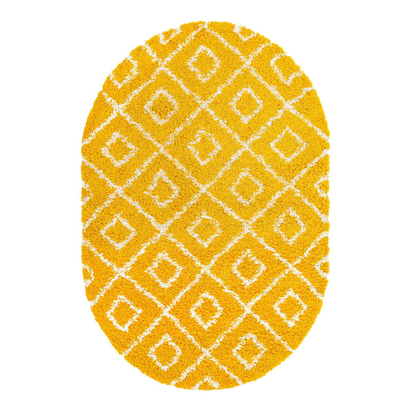Atasia Geometric Indoor Rug, Oval 5'3" x 8'