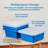ECR4Kids Stackable Square Bins with Non-Snap Lids, Multipurpose Organization, 4-Pack-100032972