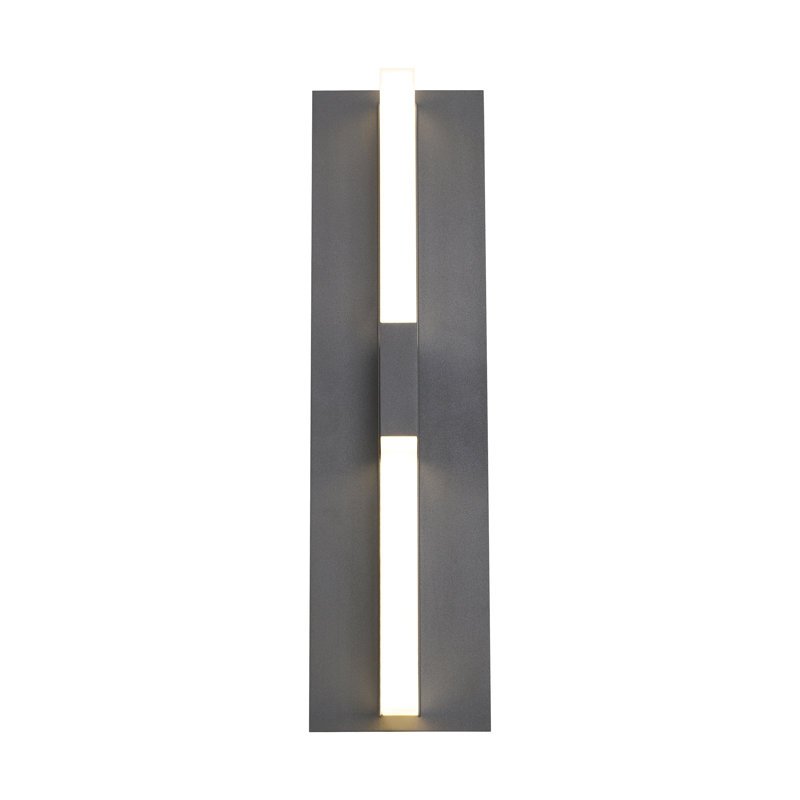 Lyft LED Outdoor Armed Sconce, Charcoal, 18.5" H x 5" W x 5" D