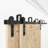 Black Steel Double Door Barn Door Hardware Kit Double Bypass-50747110