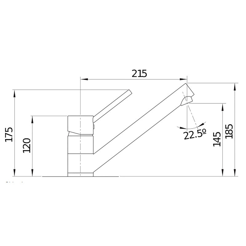 Peak Single Lever Monobloc Tap, Brushed Steel