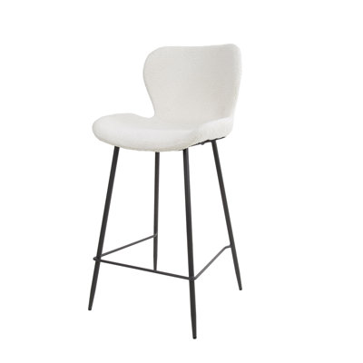 Protivin Upholstered Counter Stool with Metal Frame