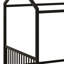 Structure de lit au sol avec design maison et assemblage simple-495076833