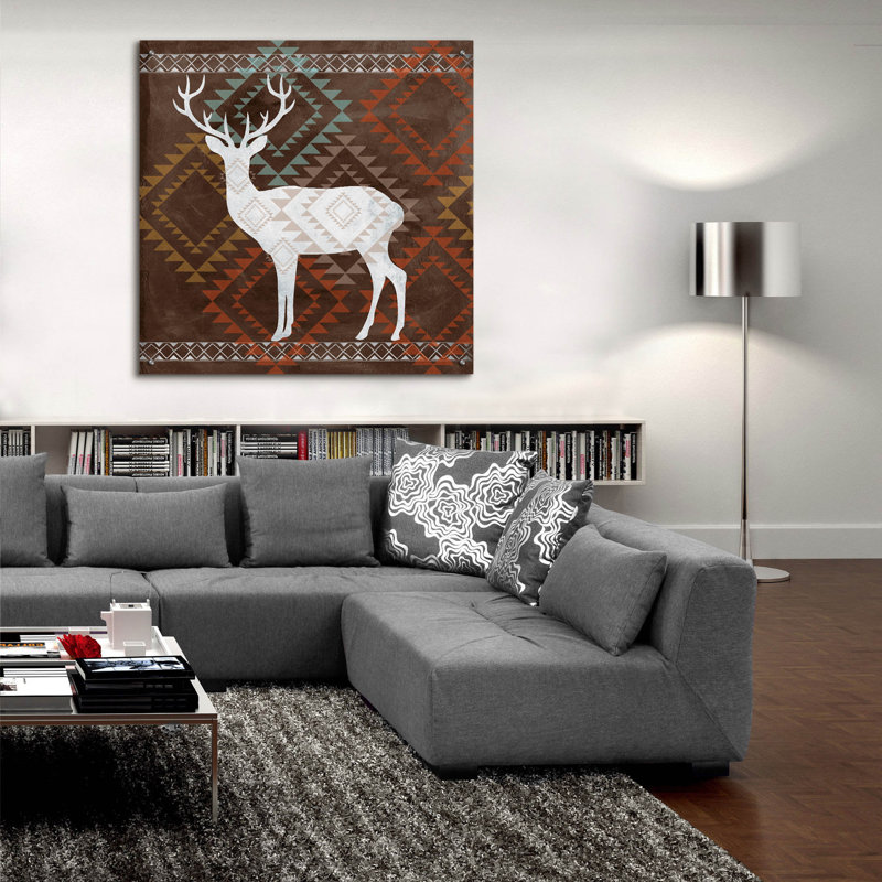  «Deer 2» par Erin Clark, art mural en verre acrylique, 12 po x 12 po, H 36 po x l 36 po x P 0,2 po