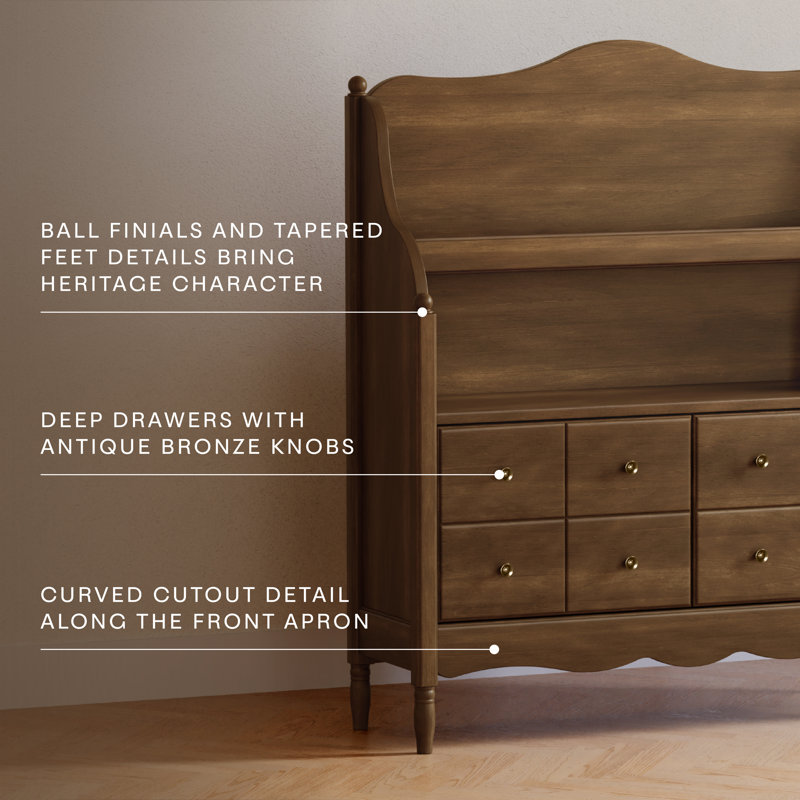 Liberty Library Hutch, Natural Walnut