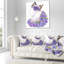 Joli chat avec des fleurs bleues - coussin imprimé animal-29517215-29517211
