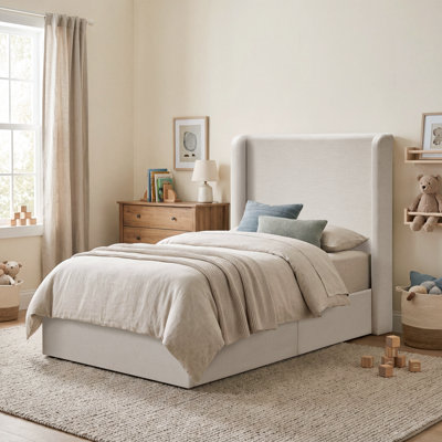 Carmen Upholstered Wingback Bed