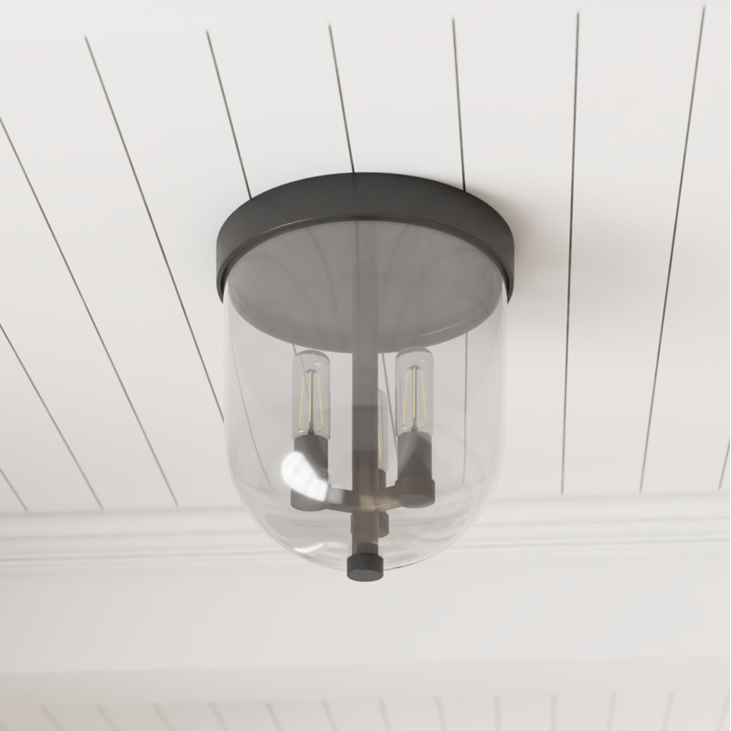 Hansley 3-Light Flush Mount with Clear Glass