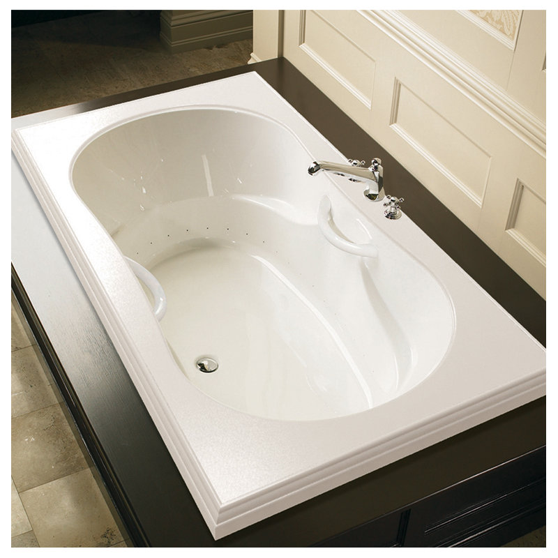 Elegancia 66'' L Soaking Bathtub, Back
