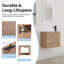 Meuble-lavabo mural avec lavabo en céramique et porte à fermeture en douceur, chêne imitation-1035103084