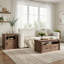 Table de bout Special Design avec 1 armoire - plateau rectangulaire en bois, finition lisse - table de chevet classique