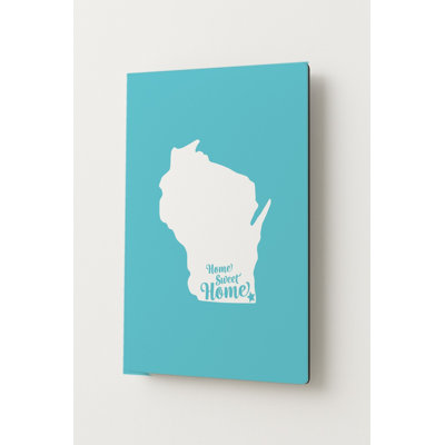 Home Sweet Milwaukee — Wisconsin State Silhouette — Portrait Metal Wall Art