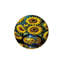 Tapis lavable décoratif coloré jaune à motif floral jaune-770364641