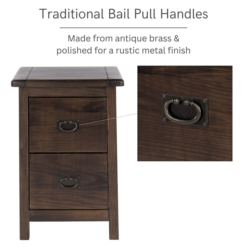 Alsace 2 Drawer Bedside petite Table