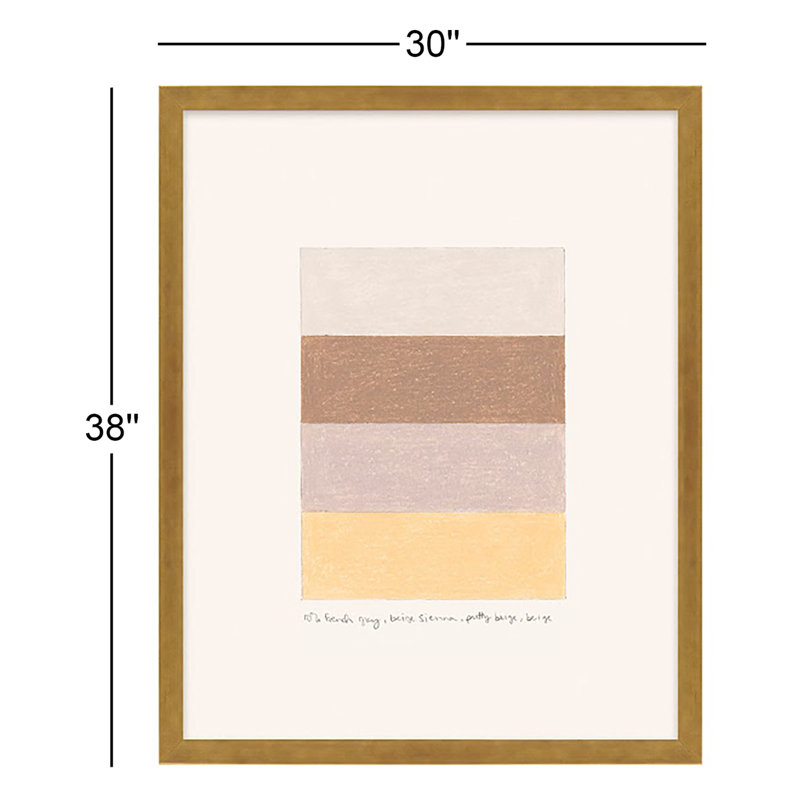 Stacks Painting by Beth James, 38" H x 30" W x 1.25" D, Gold Framed