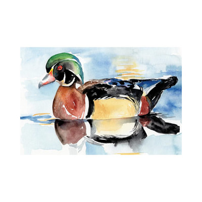 Watercolor Woodduck I - impression sur toile tendue