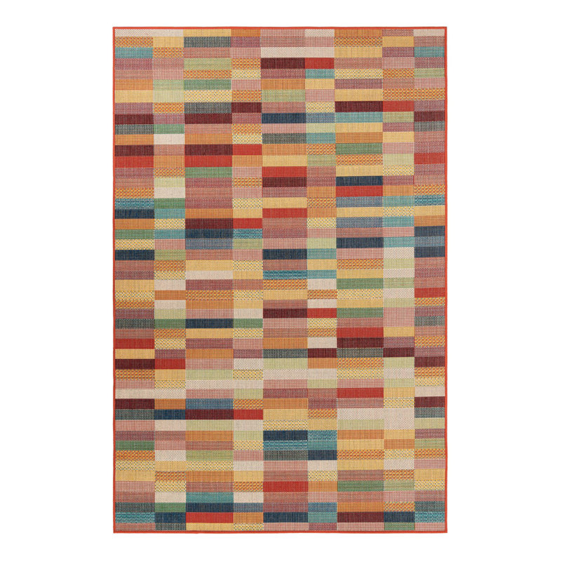 Striped Indoor / Outdoor Rug, Rectangle 6'1" x 9'