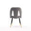 Chaises de salle à manger en velours Phillip avec garniture cloutée et pieds en métal-257583964