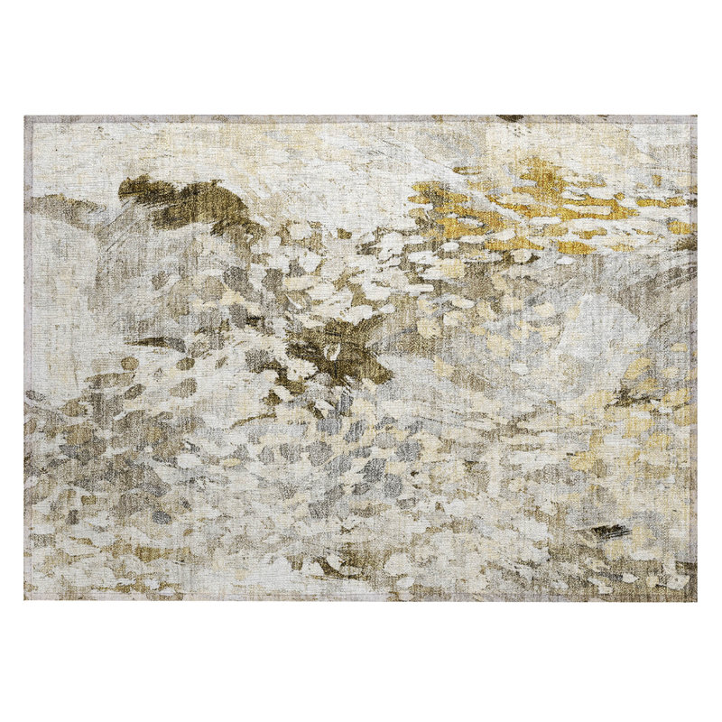 Machine Washable Indoor/Outdoor Chantille ACN2736 Modern Rug, Mocha, 2'6" x 3'10"