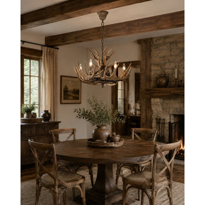 Whitmer 6-Light Antler Chandelier