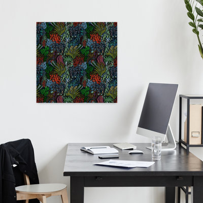 Contemporary Art Abstract Bold Classic Rose Flower Forest Art