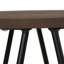 Tabouret industriel en métal avec siège en bois massif, pieds en épingle à cheveux et repose-pieds Simeon-74397262-97656724-97656726