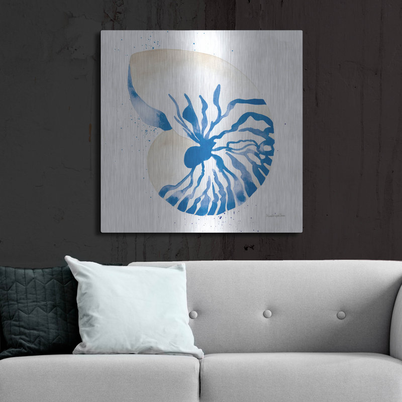 «Nautilus Sq» par Mercedes Lopez, art mural en métal Charro, 36 po x 36 po