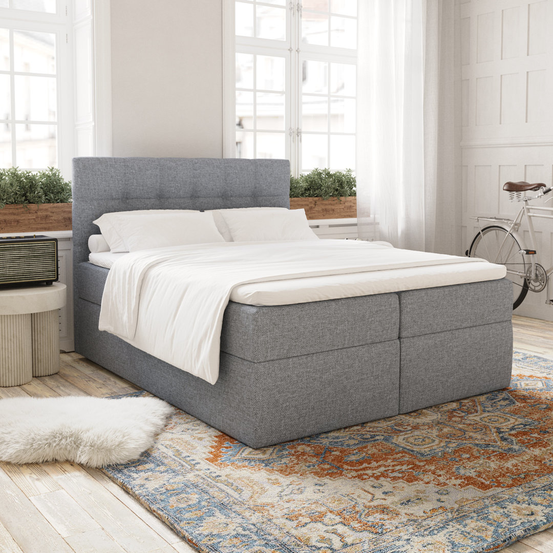 Boxspringbett Eldersburg Comfort mit Taschenmatratze, Topper und Bettkasten