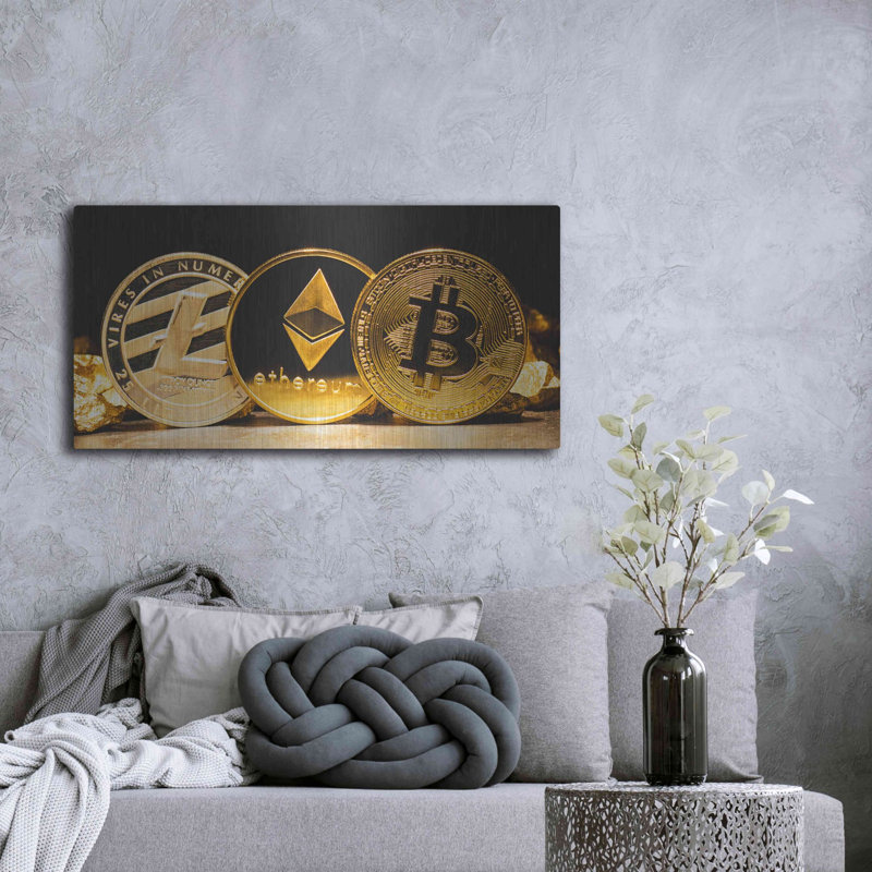«The OG Crypto II», art mural en métal «The OG Crypto II» par Luxe Metal Portfolio