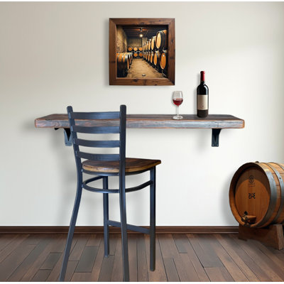 Rustic Timber Floating Bar