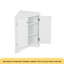 Armoire de rangement blanche triangulaire avec tablettes réglables, armoire de plancher autoportante pour la cuisine à domicile-717429158