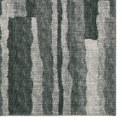 Chenille Washable Abstract Indoor / Outdoor Rug