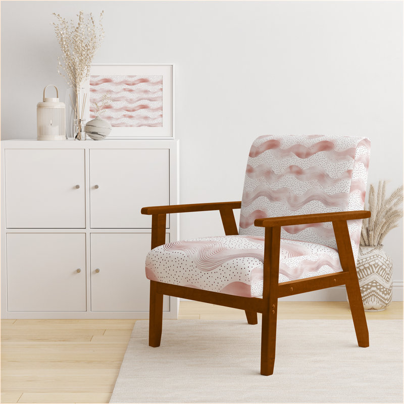 Chaise avec accoudoirs Dots, Accoudoirs carrés bruns
