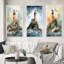«Ocean Watchtower», 3 pièces sur toile-1788590634-1788590635