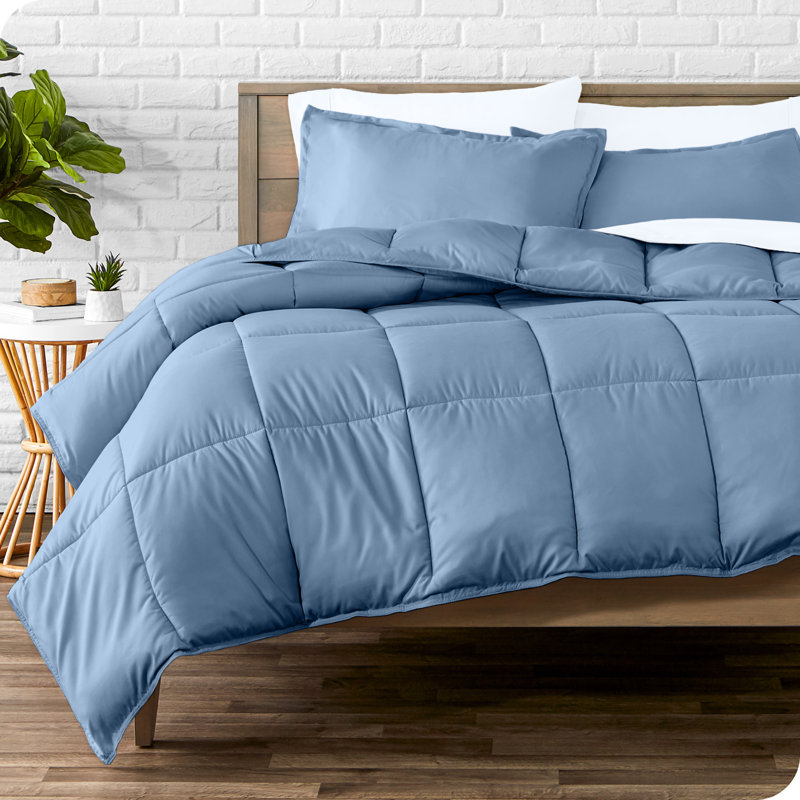 Modern & Contemporary Comforter, Coronet Blue/White, California King Comforter + Pillowcases
