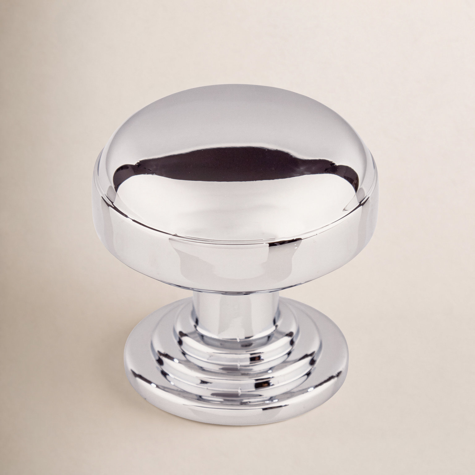 Ellis Mushroom Cabinet Knob, Polished Chrome