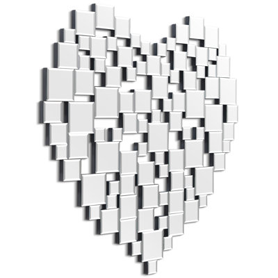 Tesselation Heart-Shaped Wall Mirror