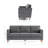 Hana 78" Square Arm Sofa-1537827125