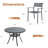 Patio dining set with Round Metal Dining Table and 4 Metal Armrest Dining Chairs-987613837