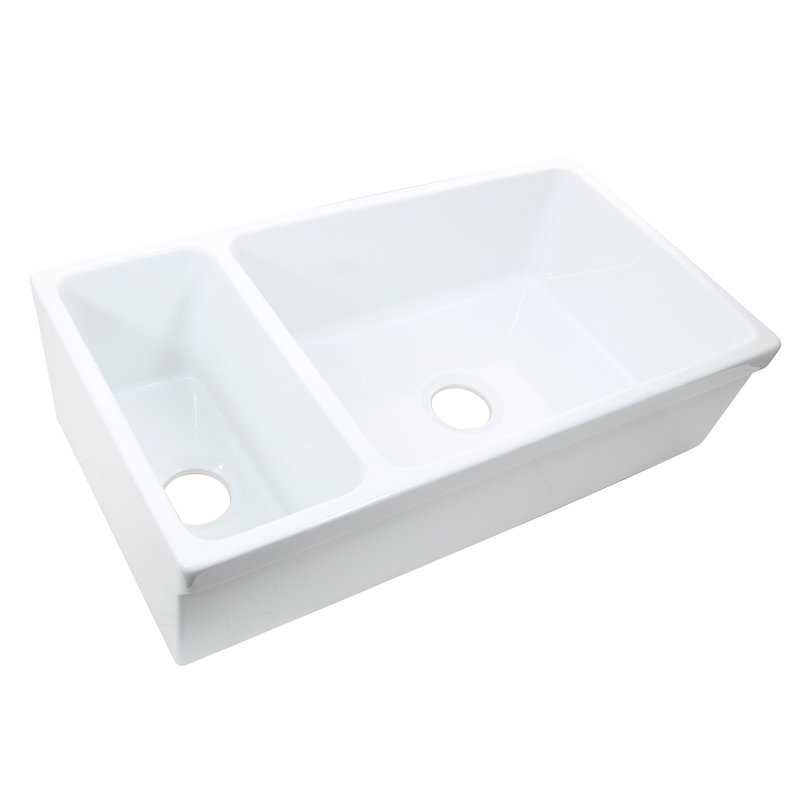 Island 35.5'' L Double Basin Kitchen Sink