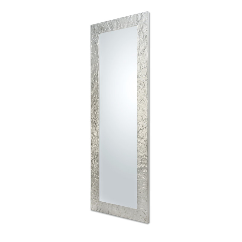 Klingensmith Solid Wood Flat Wall Mirror, Silver