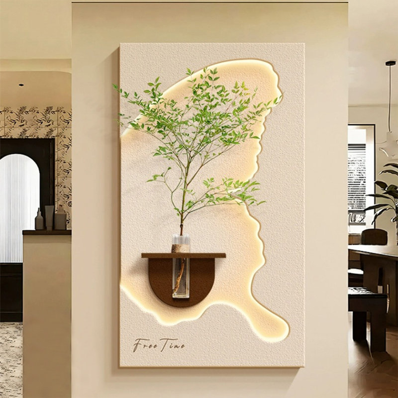 Simulation de grès, plante verte, peinture de salon, peinture suspendue, H 47,24 po x l 27,56 po