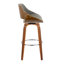 Tabouret de bar et de comptoir Palmona à hauteur fixe avec pieds en bois courbé et repose-pieds rond (ensemble de 2)-90954868-90954847