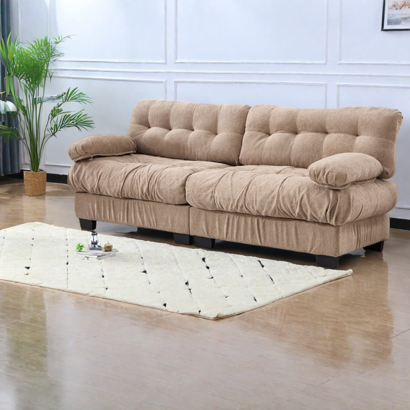 Spacious Deep Seat Sectionals, Wood Frame Modern Cloud Sofa For Home