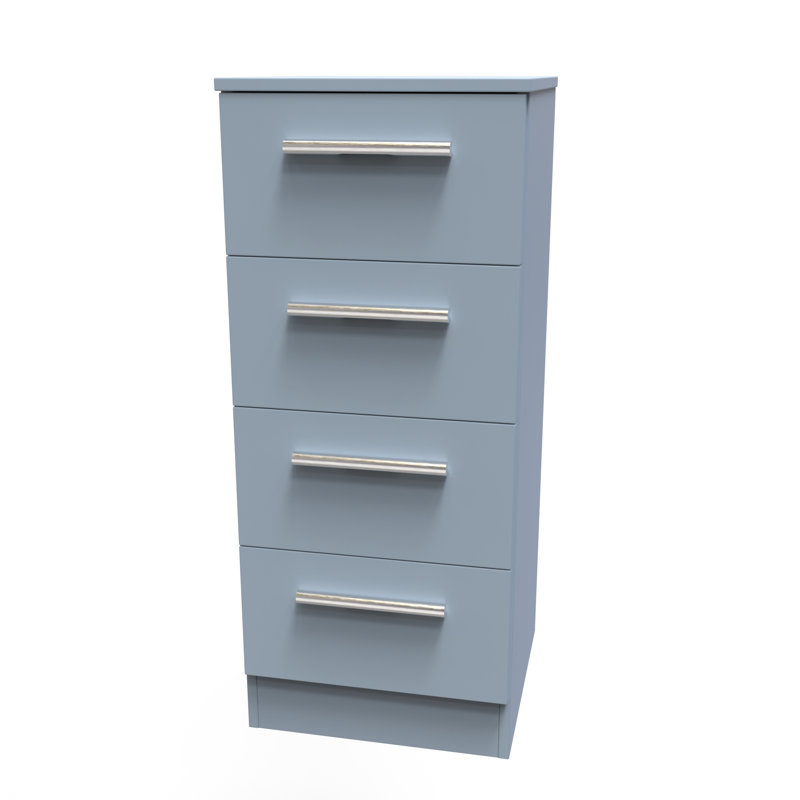 Bhaga 37cm W Manufactured Wood Bedside Table, Denim