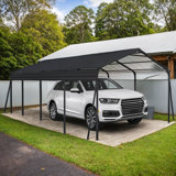 12x20 Metal Carport Kit, Galvanized Steel Canopy for Outdoor Car, Truck, and Multi-Use Garage Storage;car shed