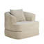 Fauteuil demi-tonneau d'appoint convertible surdimensionné rembourré-897957763