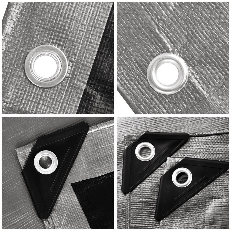  Toile résistante réversible avec œillets Yescom 10-Mil Tarp, 10 pi x 12 po