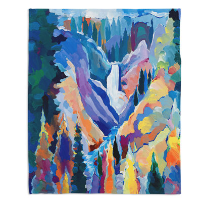 Couverture sherpa doux yellowstone